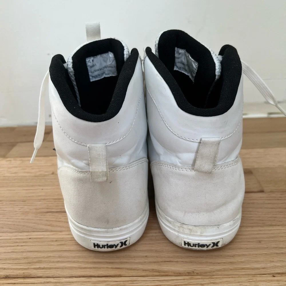 Hurley High-Top White and Black Athletic Shoes